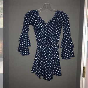 Off the shoulder romper.